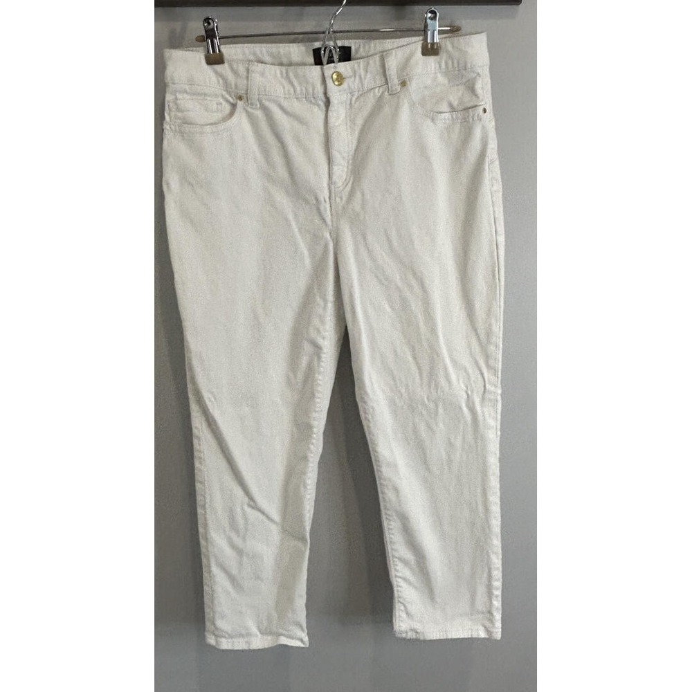 Chicos So Slimming Womens Crop White Pants So Slimming Collection 1.5 10